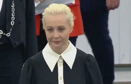 「プーチンは血まみれの怪物」死亡したナワリヌイ氏の妻・ユリアさん　遺志継いで “反体制運動”続けると宣言　EU議会