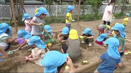 新しい園庭整備 コロナ禍でも園児がのびのびと 岩手 滝沢市