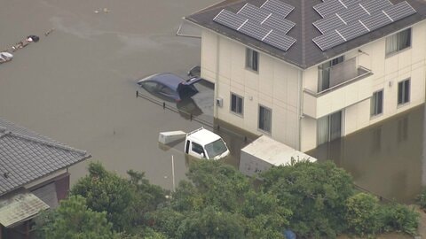 千葉・印旛沼の堤防が決壊し大規模な冠水続く　台風25号で甚大な被害 10人死亡4人行方不明
