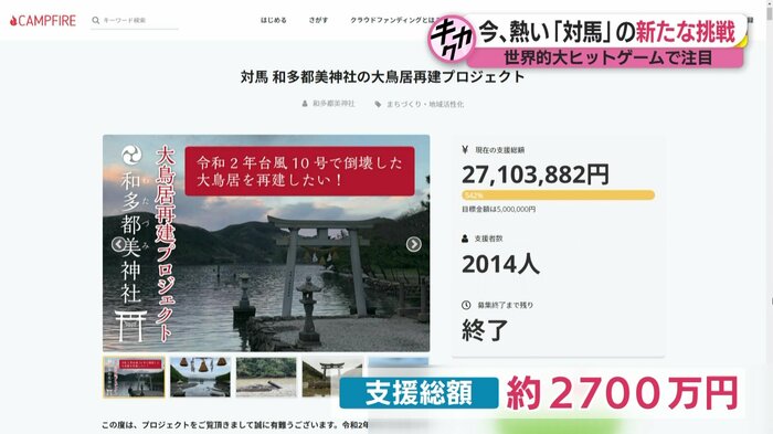 寄付は目標額の5倍超に