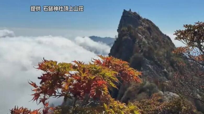 西日本最高峰から秋の便り　“天空の世界”石鎚山で紅葉始まる　青空の下「緑から赤へ」【愛媛】｜FNNプライムオンライン