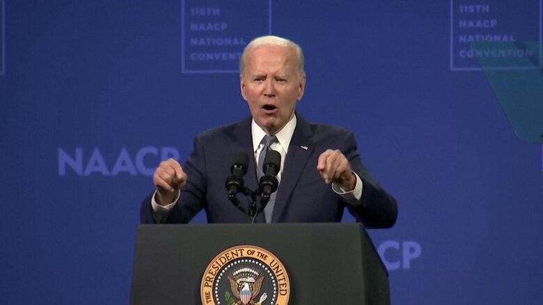 従来のトランプ批判を抑えて…トランプ前大統領の暗殺未遂事件以降バイデン大統領が初の選挙演説｜FNNプライムオンライン