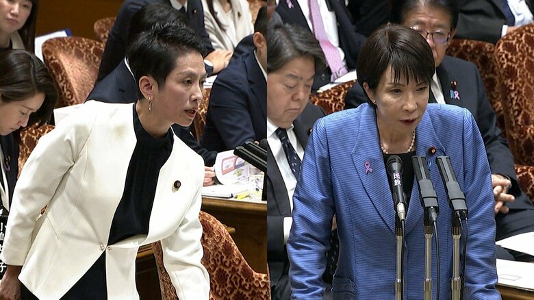 高市首相が蓮舫氏に不記載副長官の起用白紙化を拒否　蓮舫氏から「深夜番組の司会を一緒にした。頑張って欲しい」とエール送る場面も｜FNNプライムオンライン