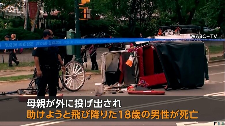 ニューヨークで観光馬車が運転手不在で暴走…旅行客のインド人家族乗せ18歳男性死亡　160年以上の歴史　アメリカ｜FNNプライムオンライン