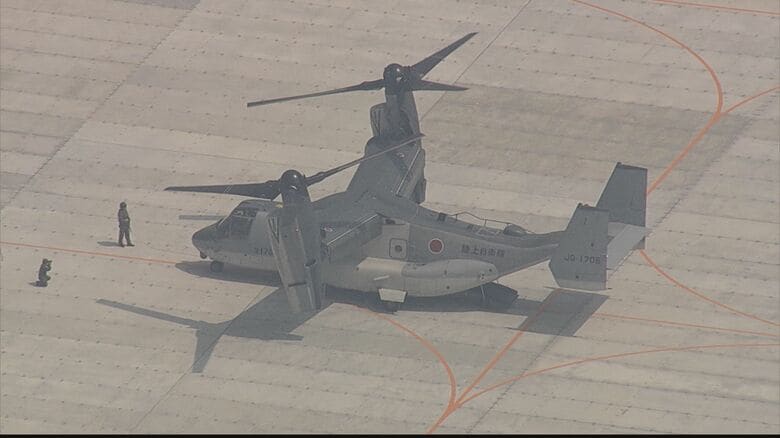 【速報】陸自オスプレイ1機目が佐賀駐屯地に到着　8月中旬までに全17機配備へ｜FNNプライムオンライン