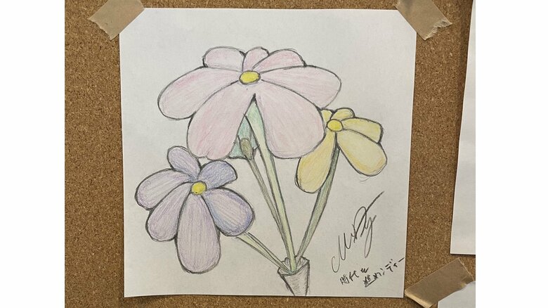 イベントの趣旨に賛同して来場 EXILE 関口メンディーさんの作品