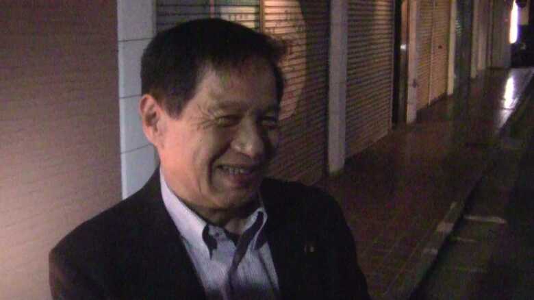 会合終了後、記者団に語る岸田派・三ツ矢憲生氏