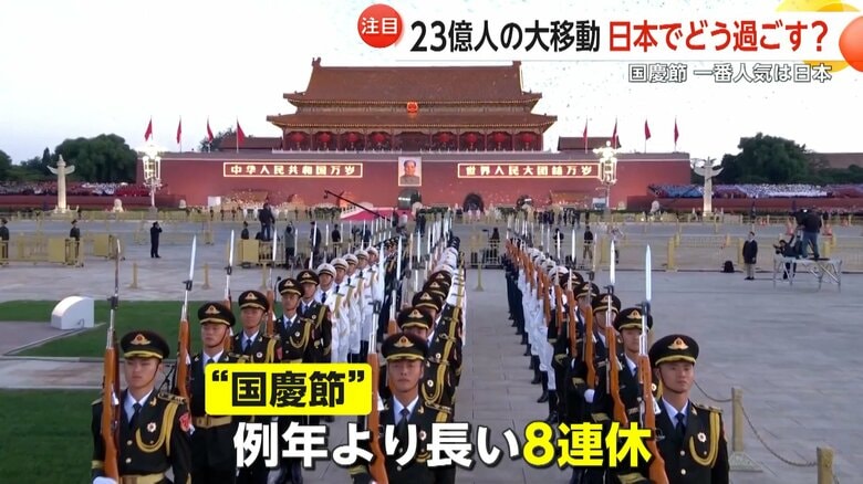 2025年は例年よりも長い8連休となる国慶節