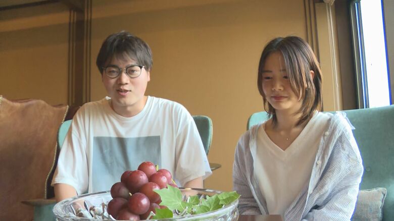 宿泊したカップルに振る舞われた