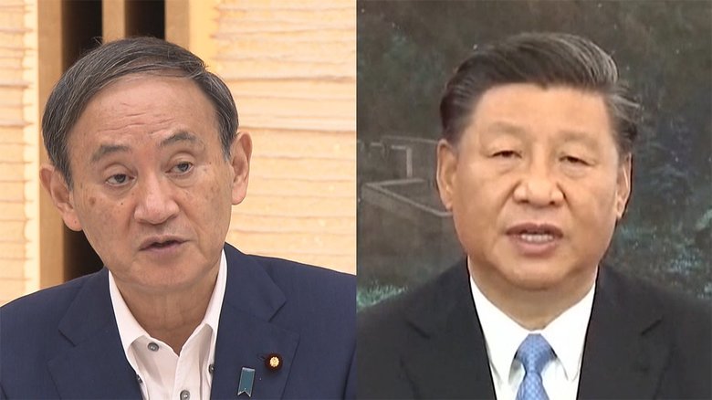 25日夜 日中首脳電話会談 公式会談 10カ月ぶり