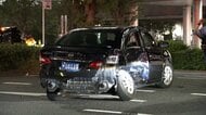 外務省前で外交官ナンバーの車と乗用車が衝突　4人けが、意識あり　一方はタイヤがバーストし中央分離帯に突っ込む　東京・霞が関