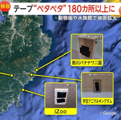 【独自】謎のテープをコンセントに貼り付ける迷惑行為…静岡県内5つの動物園や水族館で180カ所以上　防犯カメラには女の姿も