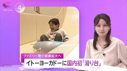 国内初！イトーヨーカドーに砂粒子を空気で持ち上げる“流動床”の滑り台登場　ファミリー層の需要拡大へ　専門家「楽しい体験の提供で新たな成長戦略」　東京・江東区