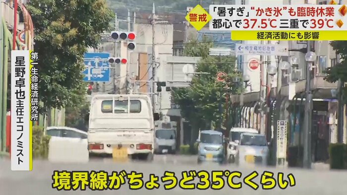 36℃、37℃、38℃となるにつれ、消費が減っていくという分析があるという