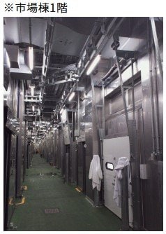 東京都中央卸売市場食肉市場の市場棟1階