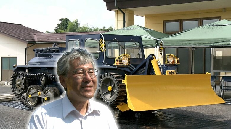 戦車や軍用車を日本の高い技術力の象徴として次世代に…”日本初”防衛技術博物館の現在地　甦った九五式軽戦車改造ブルドーザー“ハ号ブル”　群青色の塗装は当時の色合いを再現｜FNNプライムオンライン