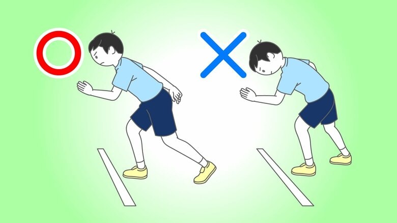短距離走はスタートが勝負！“利き足”を後ろに引いて視線は斜め下。レースに勝つための姿勢や足の運びを解説｜FNNプライムオンライン