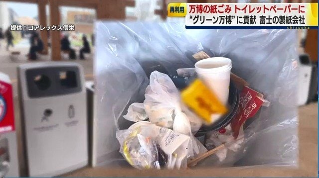 万博会場のごみ（提供：コアレックス信栄）