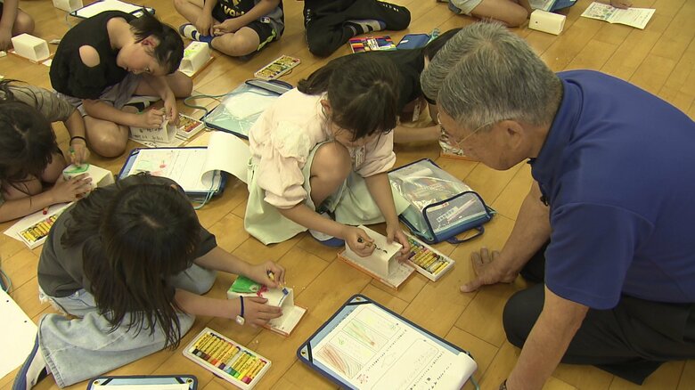 子供たちとキャンドルを作った