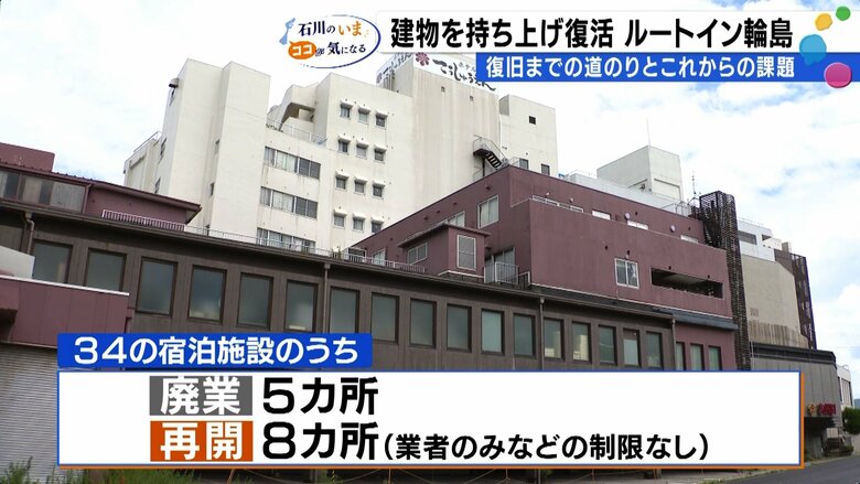 営業している宿泊施設は少ない