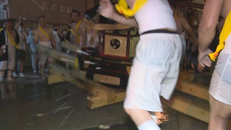 地面にたたきつける