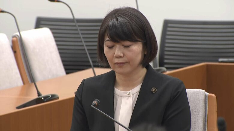 市議会での小川晶・前橋市長（10月2日午前）