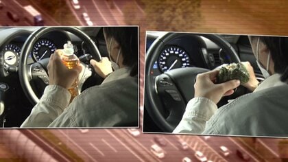 “おにぎり片手に運転はダメ？”専門家が指摘｢安全運転義務違反｣の可能性も