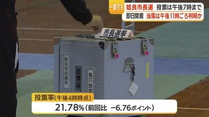 姶良市長選挙　投票続く　鹿児島