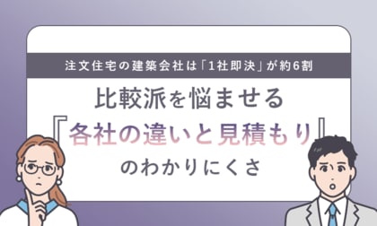 注文住宅の建築会社は「1社即決」が約6割。比較派を悩ませる“各社の違いと見積もり”のわかりにくさ