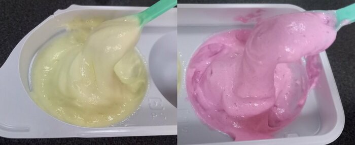赤の方が少し粘りが強い