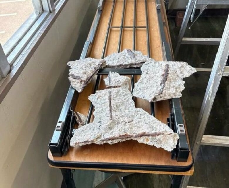 【速報】岡山市東区の公民館で重さ２０キロのコンクリート片落下　天井の一部突き破り３個落下【岡山】｜FNNプライムオンライン
