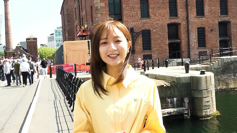リヴァプールを訪れた佐久間みなみアナウンサー