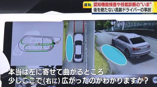 記者の運転を分析した画面