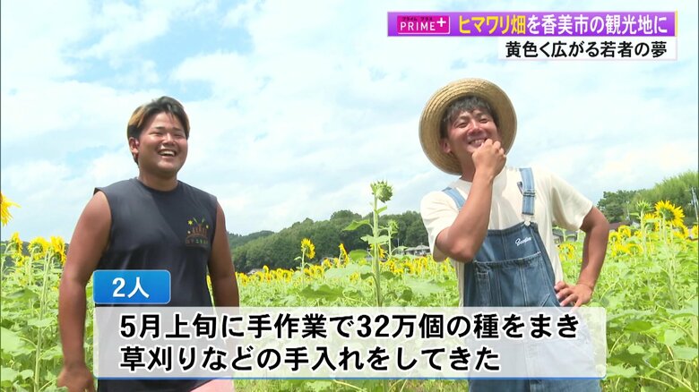 南国市のニラ農家山下さんと共に手作業で手入れ