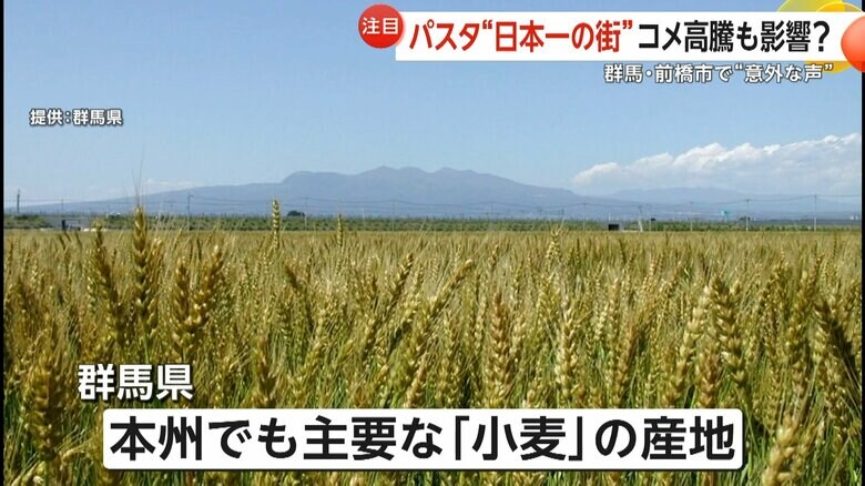 本州でも主要な「小麦」の産地である群馬県