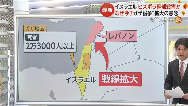 戦線を拡大について解説する取材センター室長・立石修