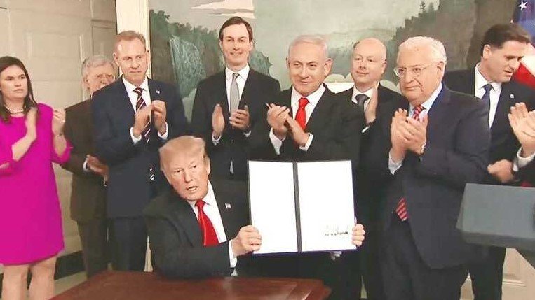 ゴラン高原をイスラエル領土と承認した　2019年3月