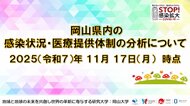 【岡山大学】岡山県内の感染状況・医療提供体制の分析について（2025年11月17日現在）