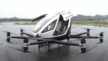 「空飛ぶクルマ」日本で初めて屋外飛行 2人乗りで自動運転…旅客・物資輸送で活用目指す【岡山発】