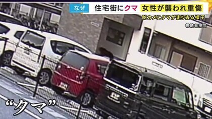 防犯カメラに映るのは...住宅街を走る「クマ」　JR長浜駅から2キロしか離れていない住宅地で女性を襲う　近所の人「こんなこと初めて」