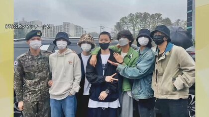 「BTS」J-HOPE陸軍入隊 “短髪頭を触る”ポーズはJINからの恒例　メンバー全員で見送りにファン「グループ愛に感動」