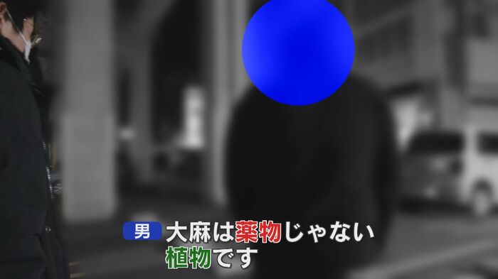 「大麻は植物」と語る男