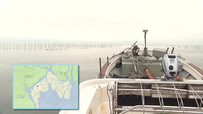 有明海西部地区の漁場は色落ちがひどい