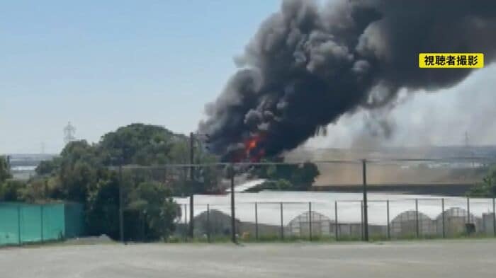 火事があった現場 画像:視聴者撮影