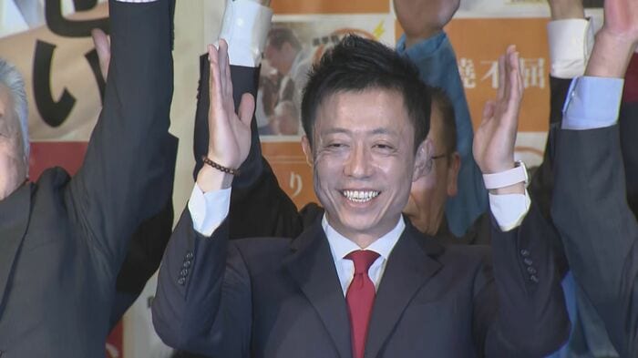 自民党前職の井出庸生さん（48）が6回目の当選