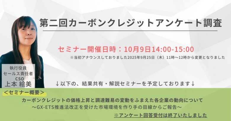 フェイガー、第二回カーボンクレジットアンケート調査結果を発表
