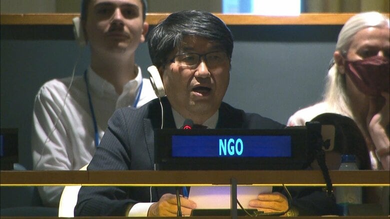長崎市長「廃絶こそが、人類が核兵器の危険から逃れる唯一の方法」 国連本部で演説