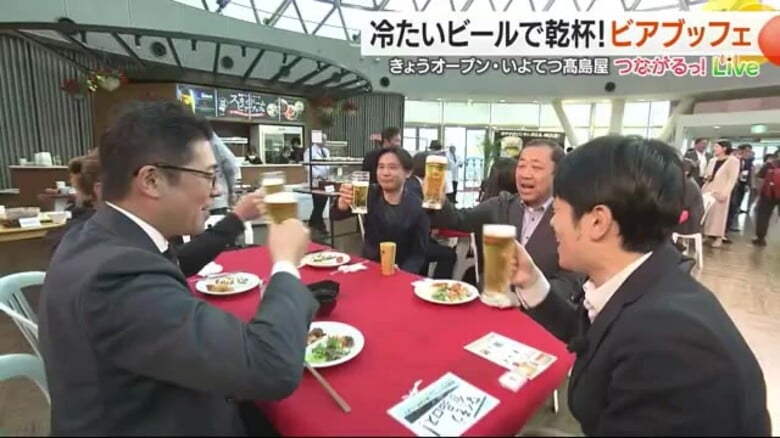 松山のいよてつ高島屋で「ビアガーデン」スタート　ビールののど越しや料理で早くも“夏”を堪能【愛媛】｜FNNプライムオンライン