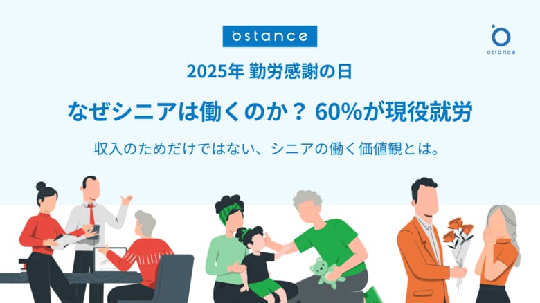 【11月23日は勤労感謝の日】シニアの「仕事とお金」に関する意識調査～ 60%が現役就労。なぜシニアは今も働くのか？シニアの働く価値観とは～
