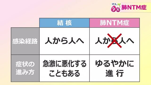結核と肺NTM症の違い